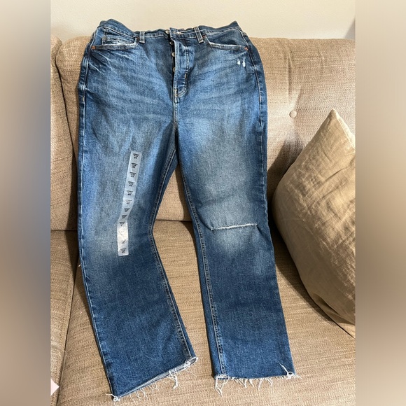 Old Navy Sky Hi Straight Extra High Rise Button Fly Size 10 NWT - Picture 5 of 6